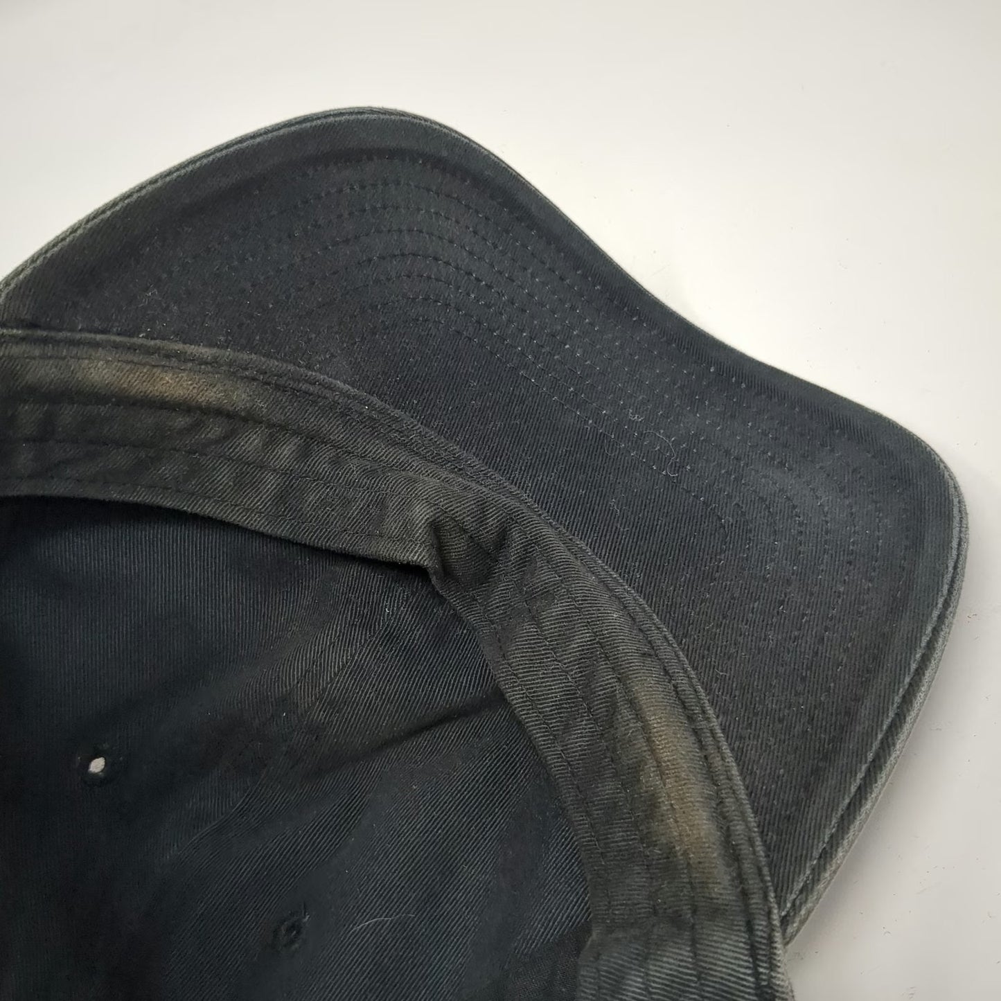 Nike Baseball Cap Black Embroidered Swoosh Slideback Hat Vintage Gray Tag