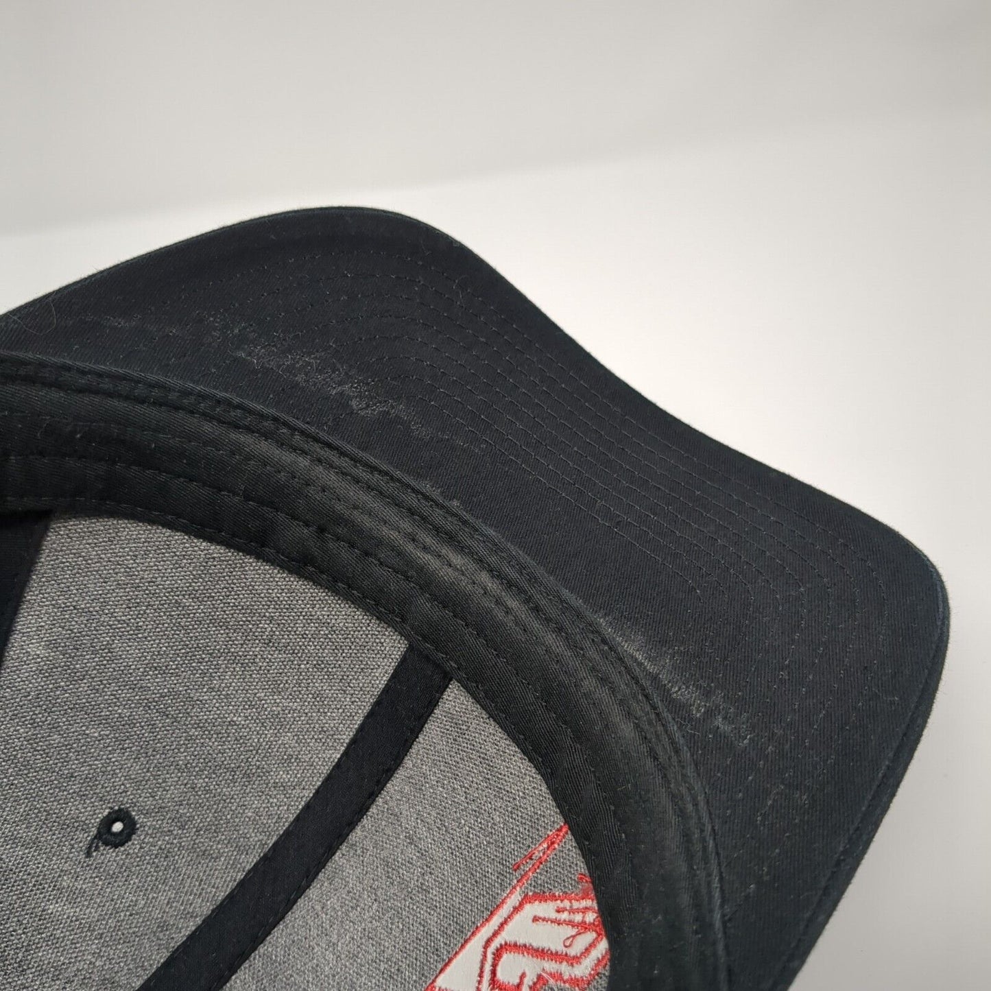 Richardson Snapack Mesh Back Trucker Hat Black One Size Logo Embroidered