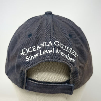 Oceania Cruises Silver Level Member Nautical Crest Blue OSFM Baseball Cap Hat