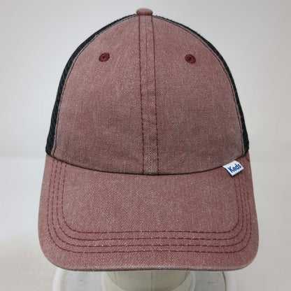 Keds Baseball Cap Red One Size Strapback Mesh Back Adjustable Cotton Blend Hat