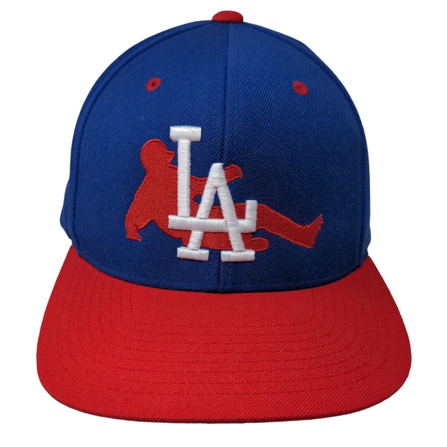 Sport Tek Men's Snapback Hat Blue OSFA Embroidered LA Logo Acrylic Wool Blend
