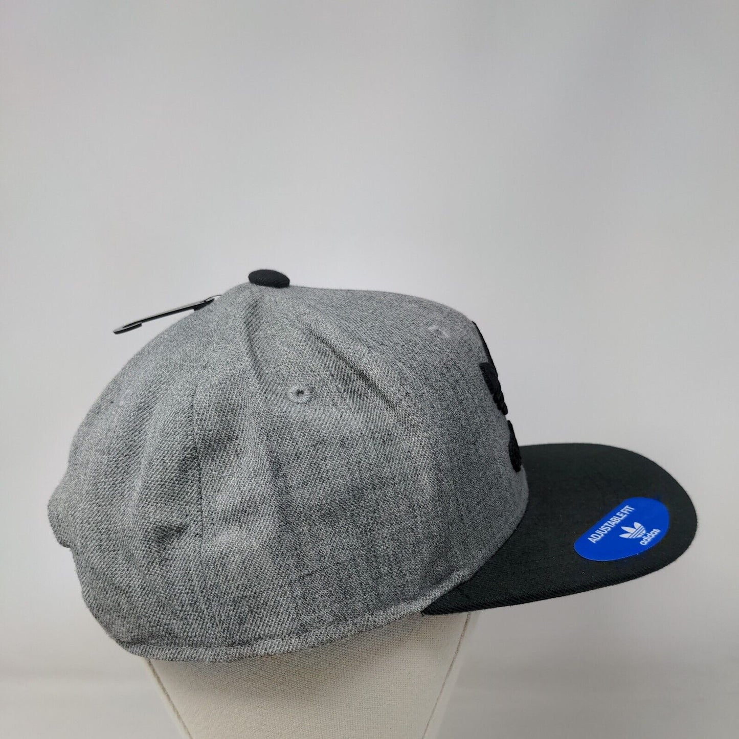 Adidas Trefoil Snapback Hat Gray OSFM Adjustable Fit Colorblock