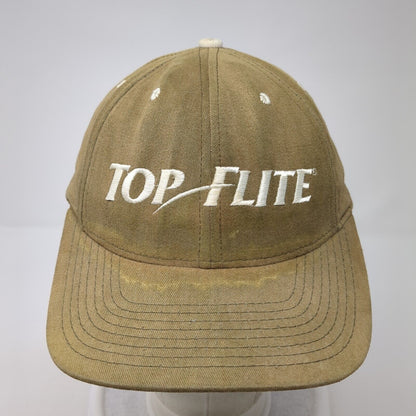 Top Flite Baseball Cap Brown One Size Adjustable Embroidered Vented Holes