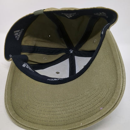 Adidas Baseball Cap Green M Cotton A-Flex Fitted Embroidered Logo Sport Hat