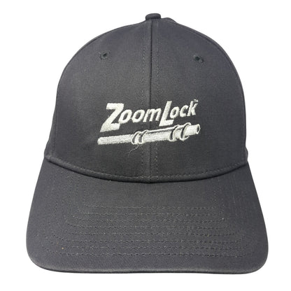 ZoomLock Fitted Hat Gray Large Embroidered 6 Panel New Era 39Thirty