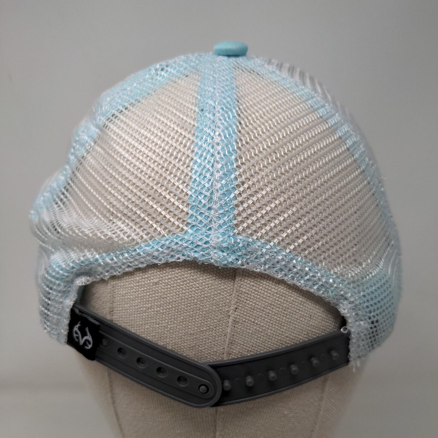 Realtree Snapback Mesh Back Trucker Hat Blue One Size Colorblock