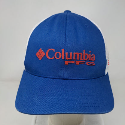 Columbia PFG Fitted Mesh Back Trucker Hat Blue L/XL Colorblock