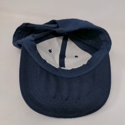 Whatever Strapback HatBlue OSFA Adjustable Embroidered Vented Holes 6 Panel