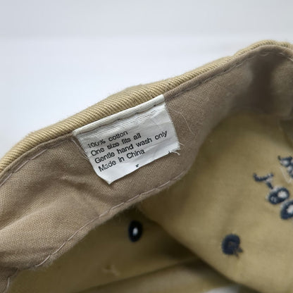 US Navy Let The Journey Begin Snapback Hat Beige Blue One Size Recruitment Logo