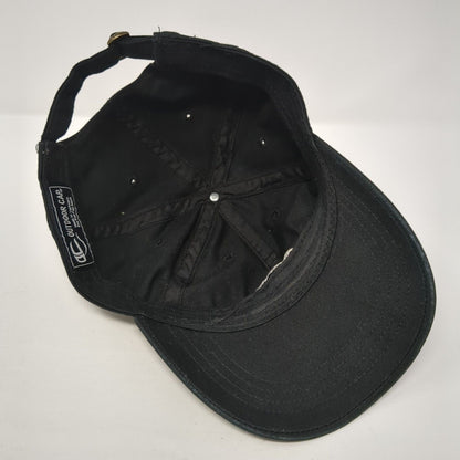 Mountain Slideback Hat Black One Size Adjustable Outdoor Cap 6 Panel
