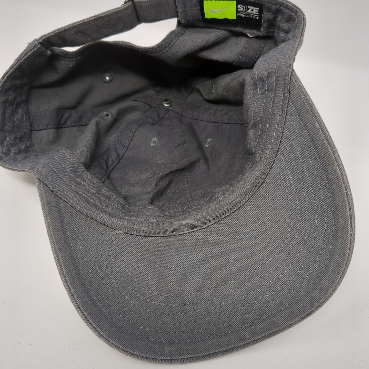 Nike Slideback Hat Gray One Size Adjustable Embroidered Heriatge86 Cotton