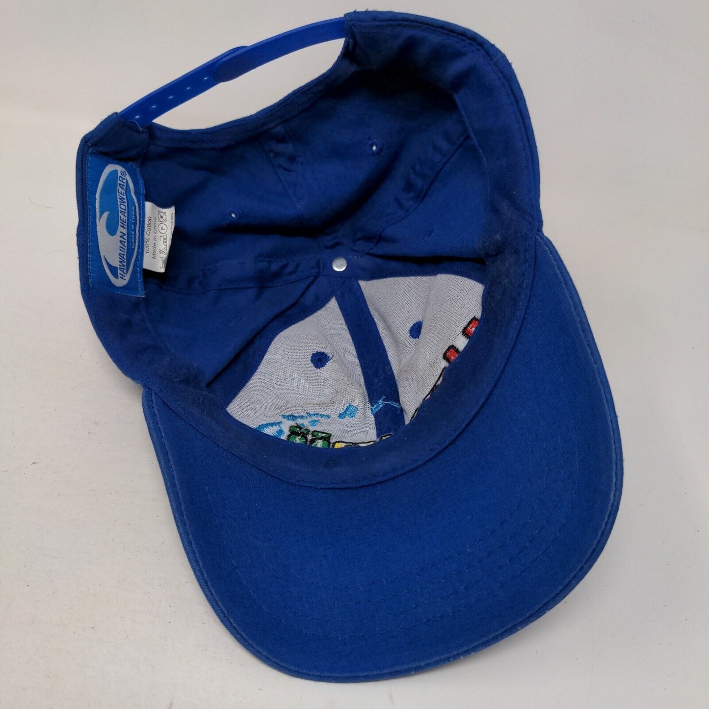 Hawaii Snapback Hat Blue One Size Adjustable Embroidered Vented Holes 6 Panel