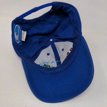 Hawaii Snapback Hat Blue One Size Adjustable Embroidered Vented Holes 6 Panel
