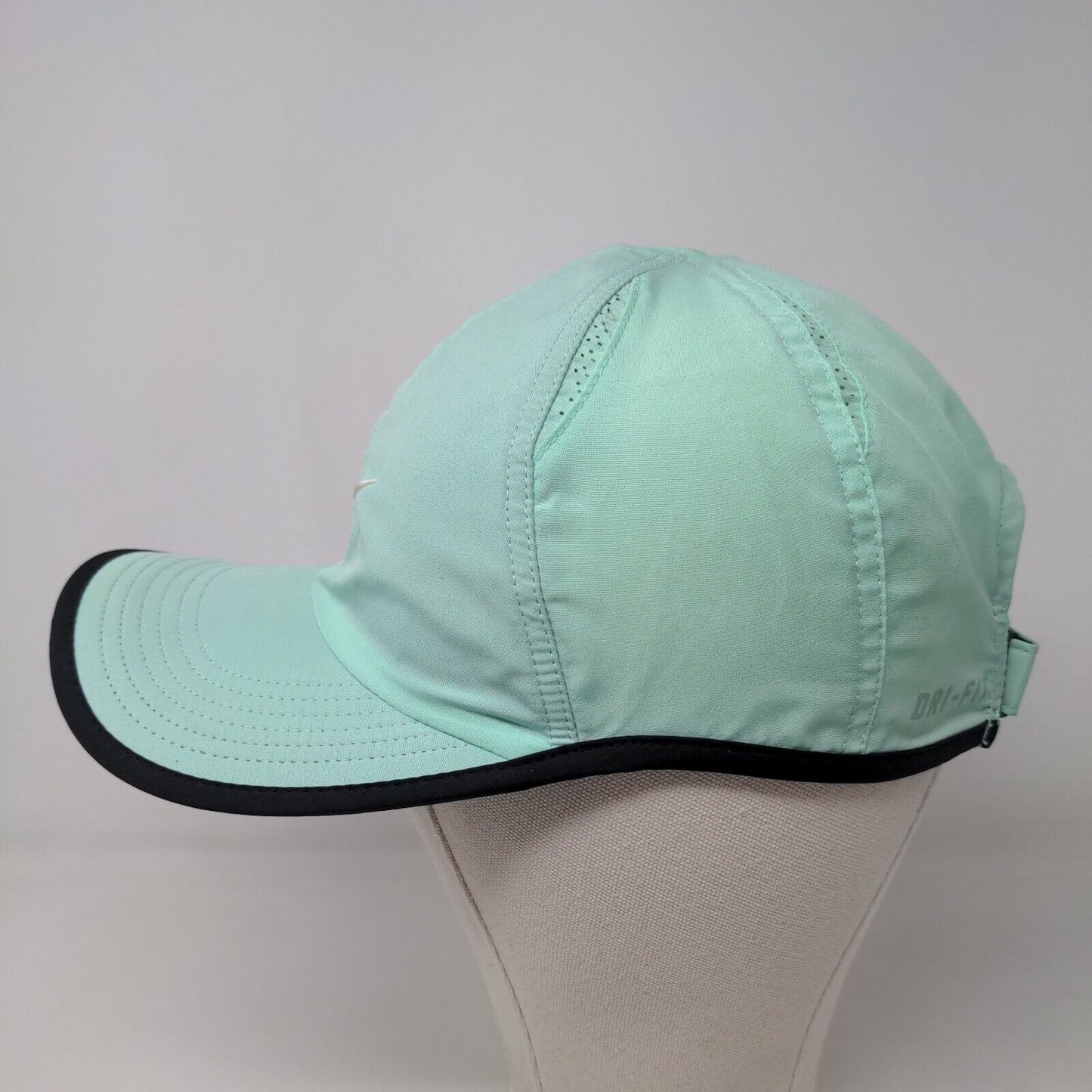 Nike Featherlight Dri Fit Men's Strapback Hat Green Blue Embroidered Swoosh Logo