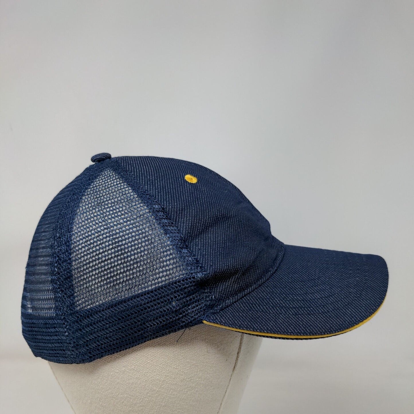 McDonald's Snapback Mesh Back Trucker Hat Blue One Size Employee Uniform