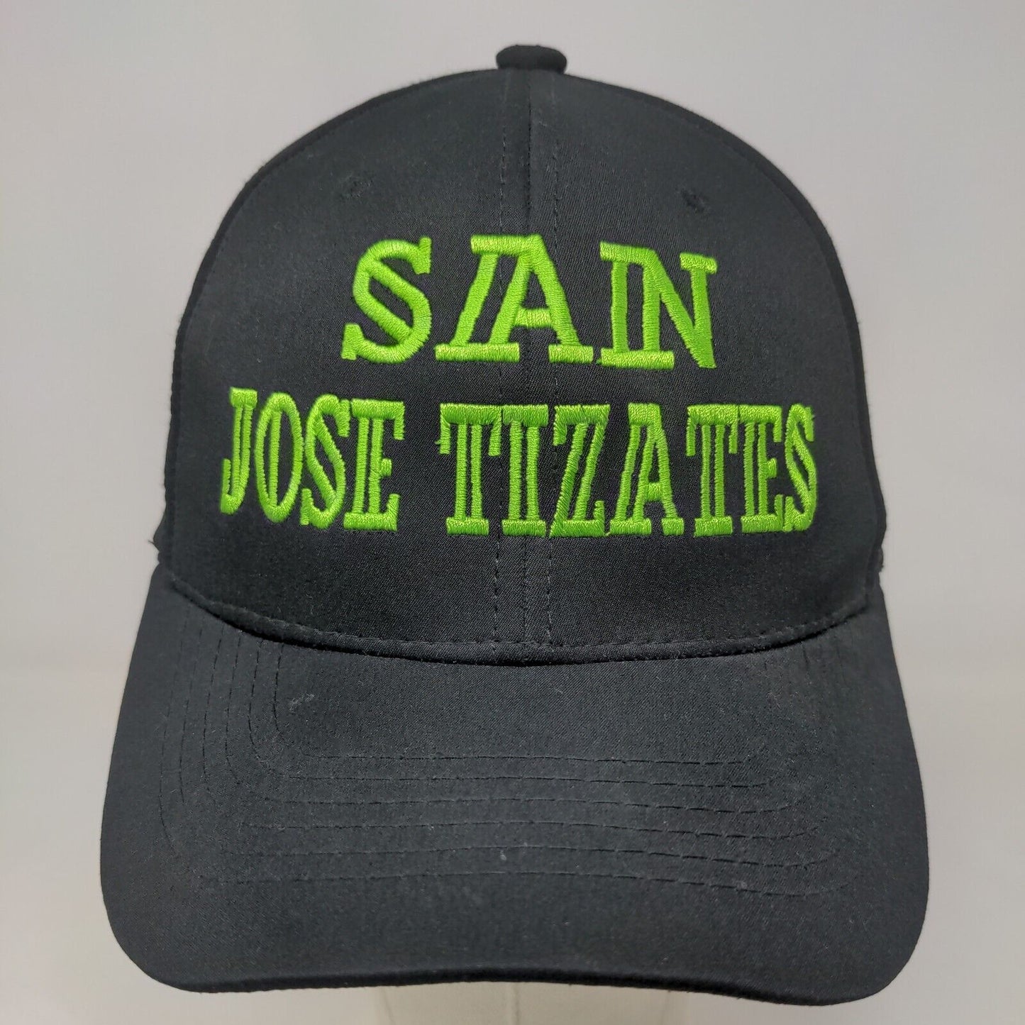 Delta Men's Fitted Hat Black Size M/L Black Embroidered San Jose Tizates Logo