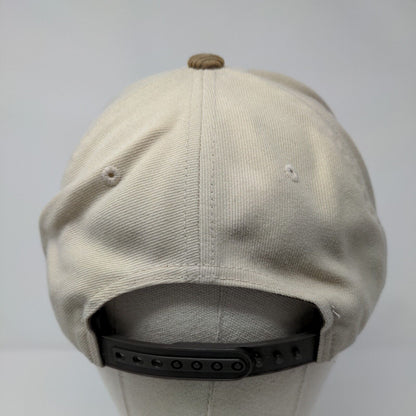 Brixton Snapback Hat Tan OSFA Adjustable Embroidered Corduroy 6 Panel