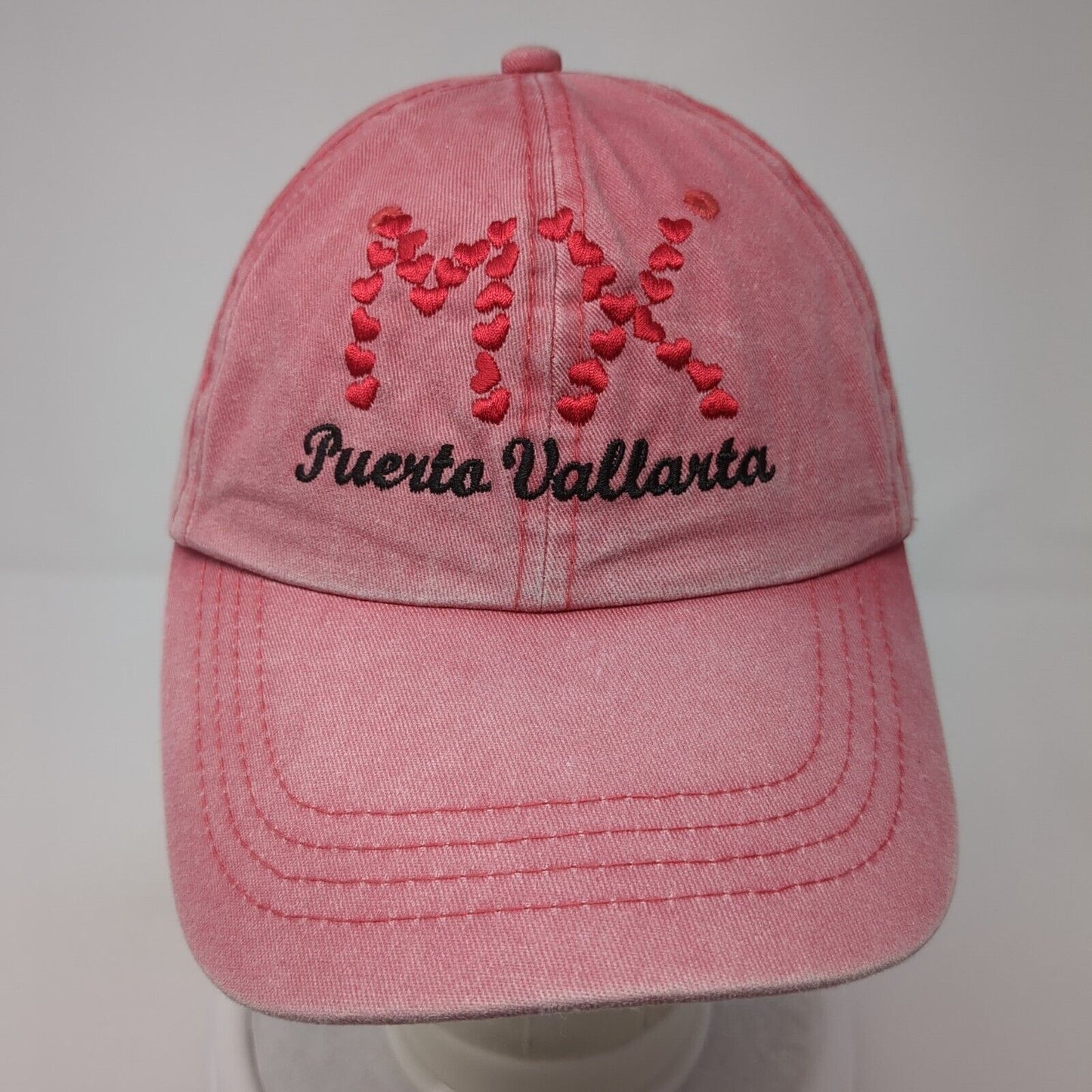 Puerto Vallarta MX Strapback Hat Red One Size Adjustable Yacht Club