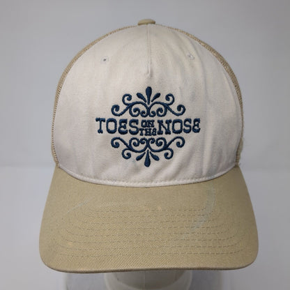 Toes on the Nose Snapback Trucker Hat Tan One Size Mesh Back Adjustable