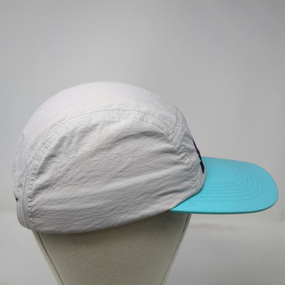 The Dome Swap 5 Panel Gray Blue Magoo Skier One Size Slideback Flat Brim Hat