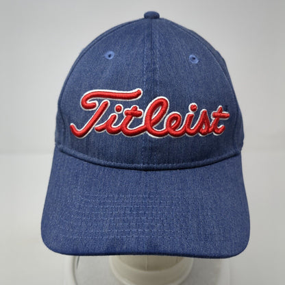 Titleist Fitted Golf Hat Blue Small/Medium A-Flex Embroidered 6 Panel