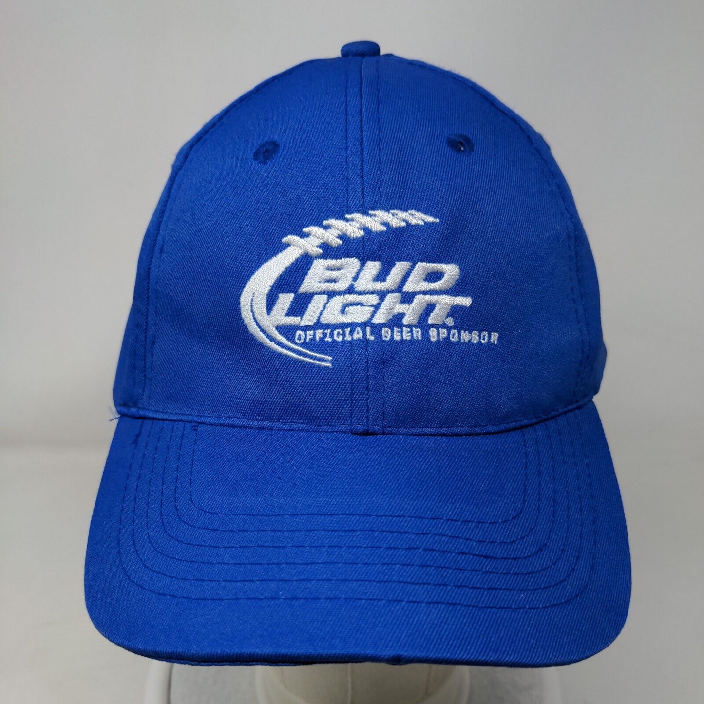 Bud Light Official Beer Sponsor Strapback Hat Blue One Size Embroidered Apollo