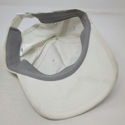 Alo Yoga Baseball Cap White One Size ao Logo Strapback Polyester Athletic Hat