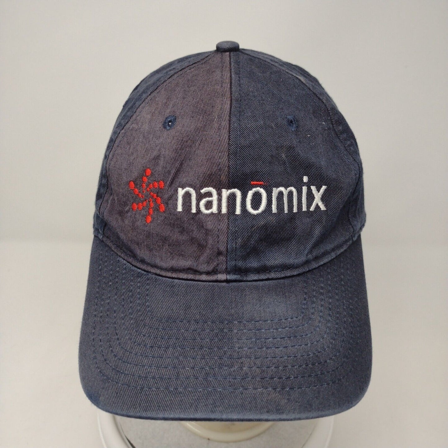 Nanomix Strapback Hat Blue OSFA Adjustable Embroidered Port & Company