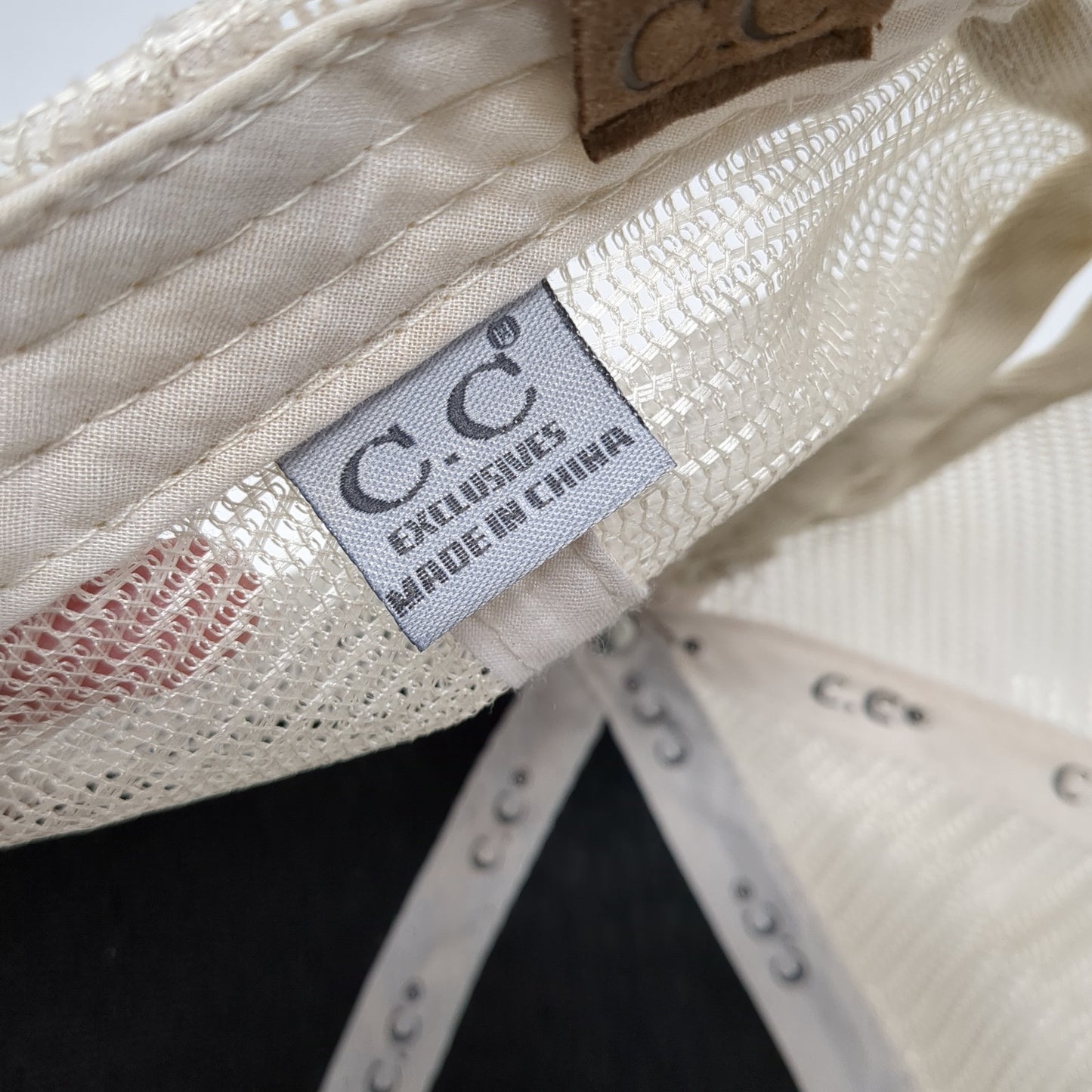 C.C Exclusives Trucker Hat Multi One Size Ponytail Leopard Animal Print