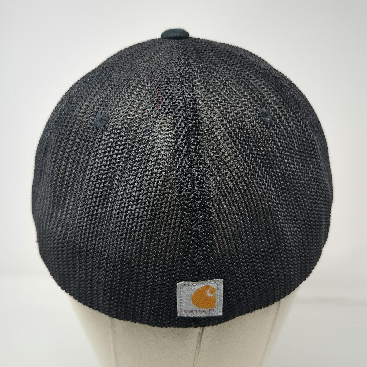 Carhartt Baseball Cap Black XL Mesh Back Flexfit Hat Embroidered Logo Workwear