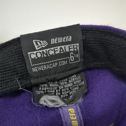 New Era LSU Tigers NCAA Purple 6 7/8 Cap Hat Fitted Wool Blend Tiger Head Logo