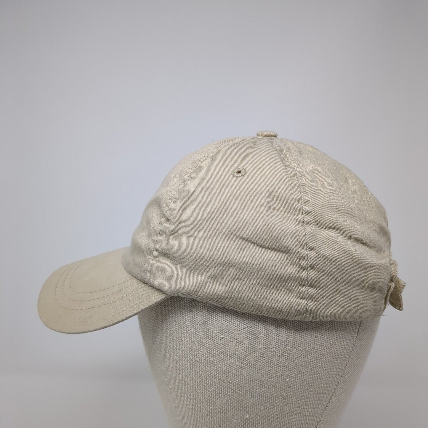 Unbranded Strapback Hat Tan One Size Adjustable Solid Blank 6 Panel
