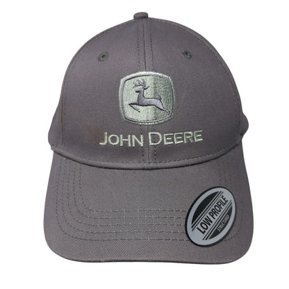 John Deere Low Profile Slideback Hat Gray OSFA Embroidered W/Tags