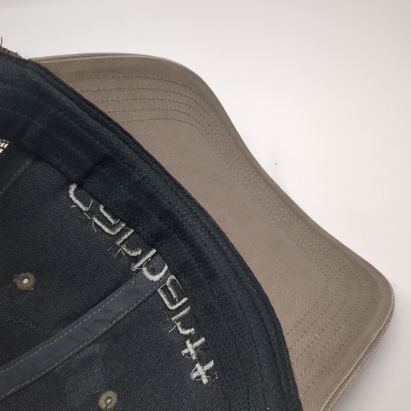 Carhartt Spell Out Snapback Trucker Hat Brown One Size Solid Mesh Back