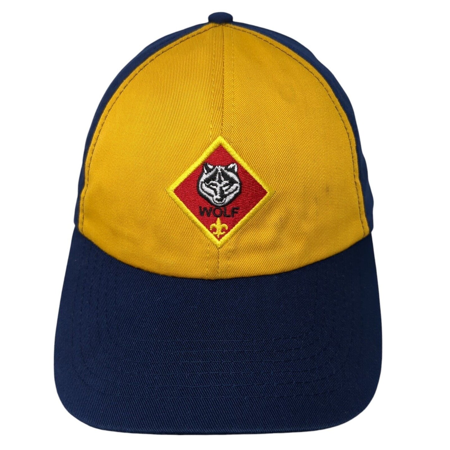 Boy Scouts Cub Scout Wolf Strapback Hat Multi M/L Adjustable Twill
