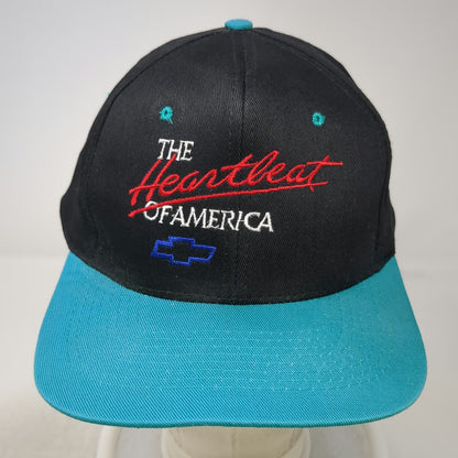 KC Chevrolet Heartbeat of America Hat Snapback Black Blue One Size Logo Chevy