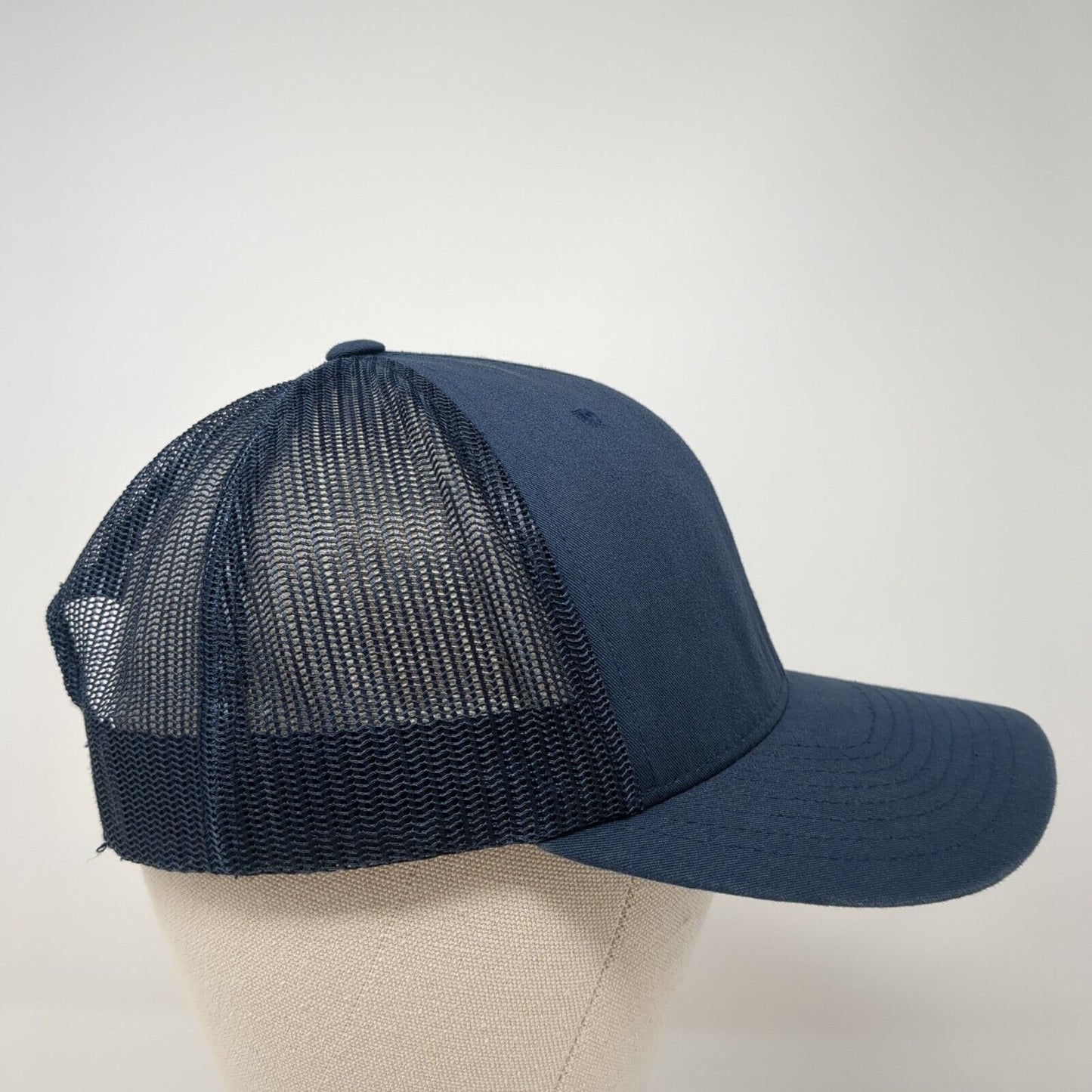 Josie's Organics Snapback Trucker Hat Blue One Size Mesh Back Yupoong