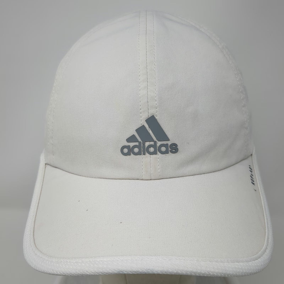 Adidas Baseball Cap White One Size Strapback Aeroready Mesh Adjustable Hat