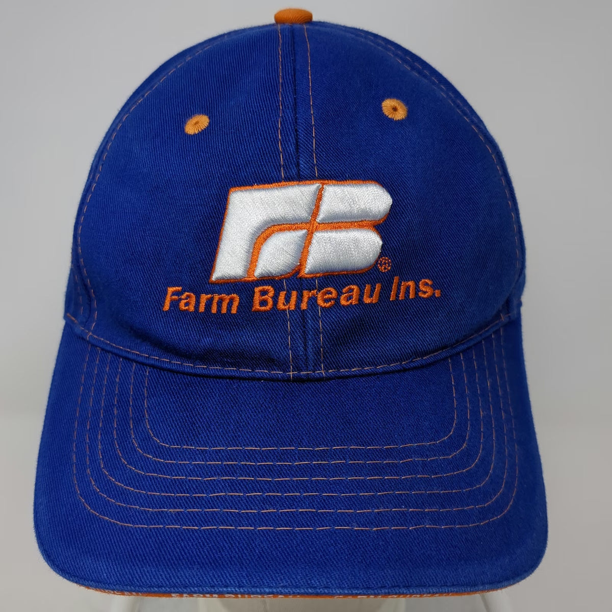 Buck's Athletic Baseball Cap Hat Blue One Size Farm Bureau Insurance Idaho Logo