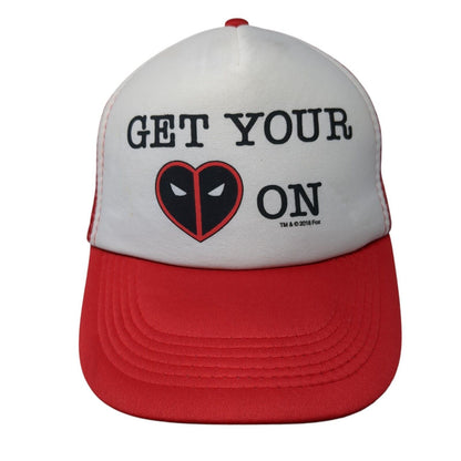 Get Your Heart On Snapback Trucker Hat Red One Size Adjustable Mesh Back