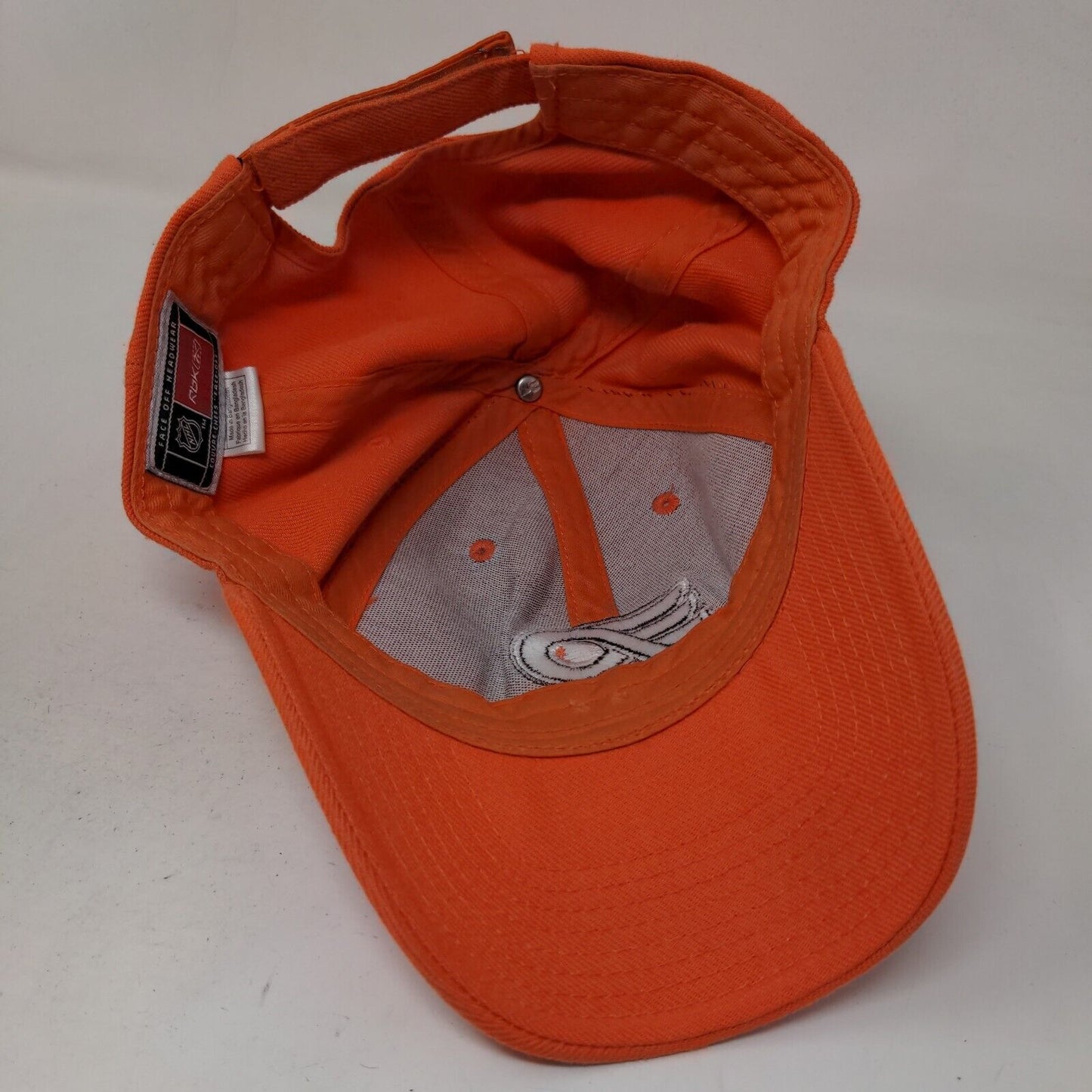 Reebok NHL Men's Strapback Hat Orange OSFA Embroidered Philadelphia Flyers Logo