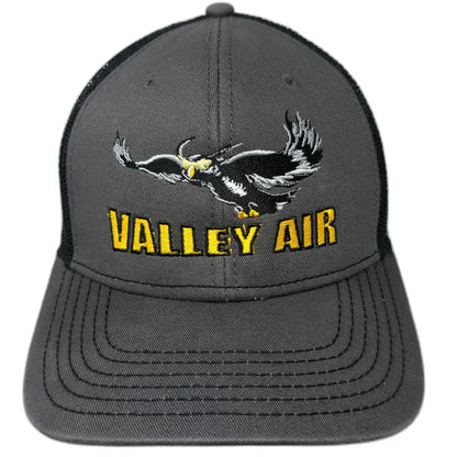 Cap America Valley Air Eagle Logo Gray Trucker Hat One Size Mesh Back Snapback