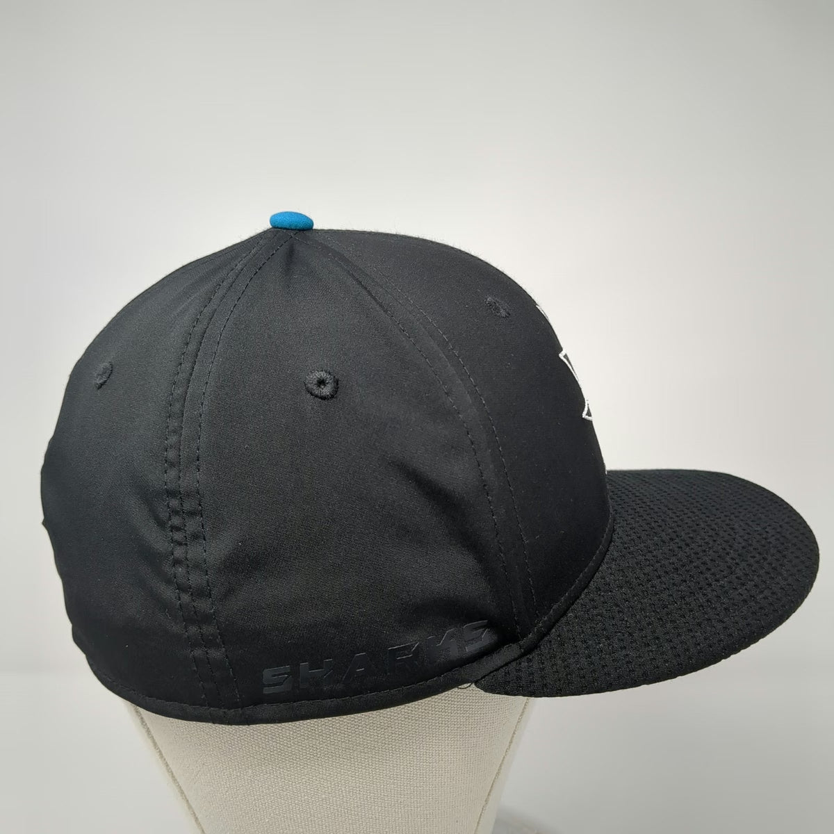 San Jose Sharks NHL Fanatics Cap Black 7 1/4 Authentic Pro Fitted Hat Shield