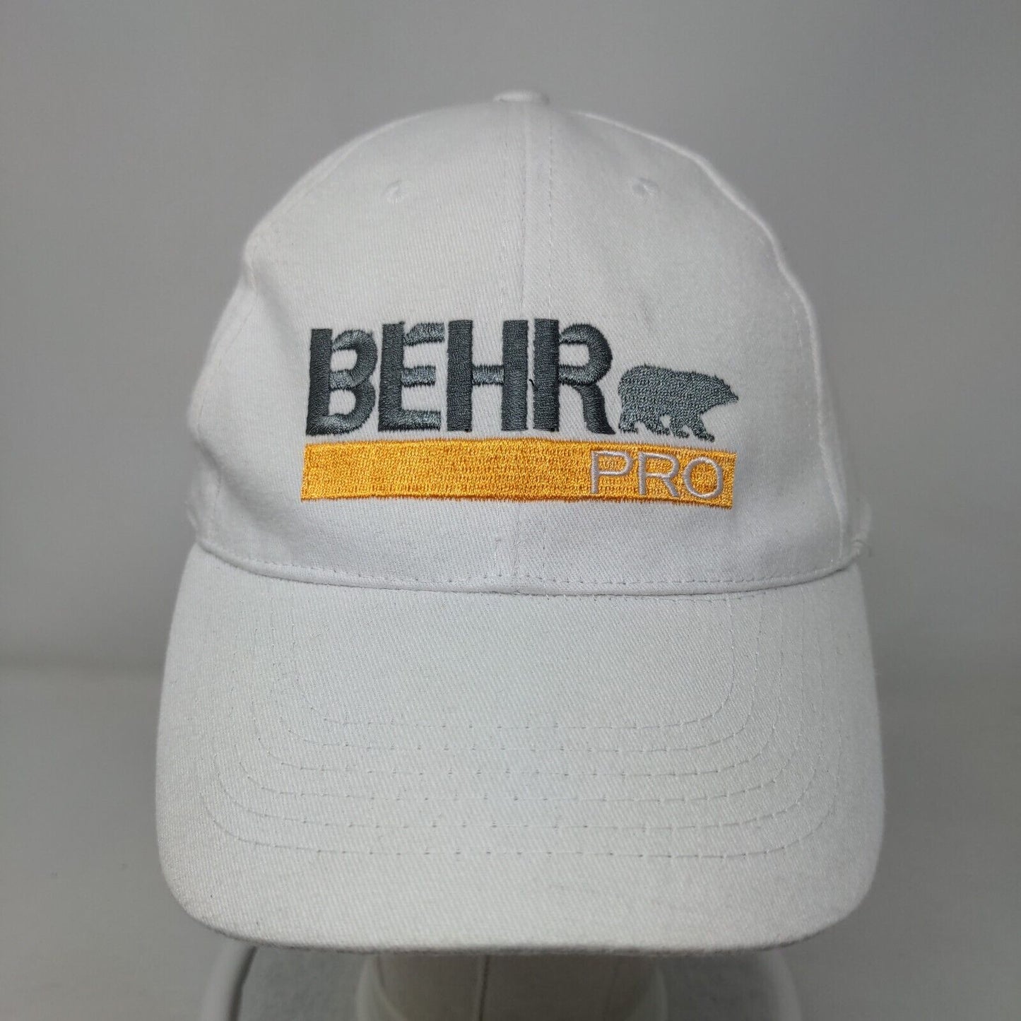 BEHR Pro Kilz Strapback Hat White One Size Embroidered Adjustable