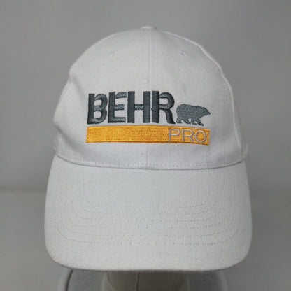 BEHR Pro Kilz Strapback Hat White One Size Embroidered Adjustable