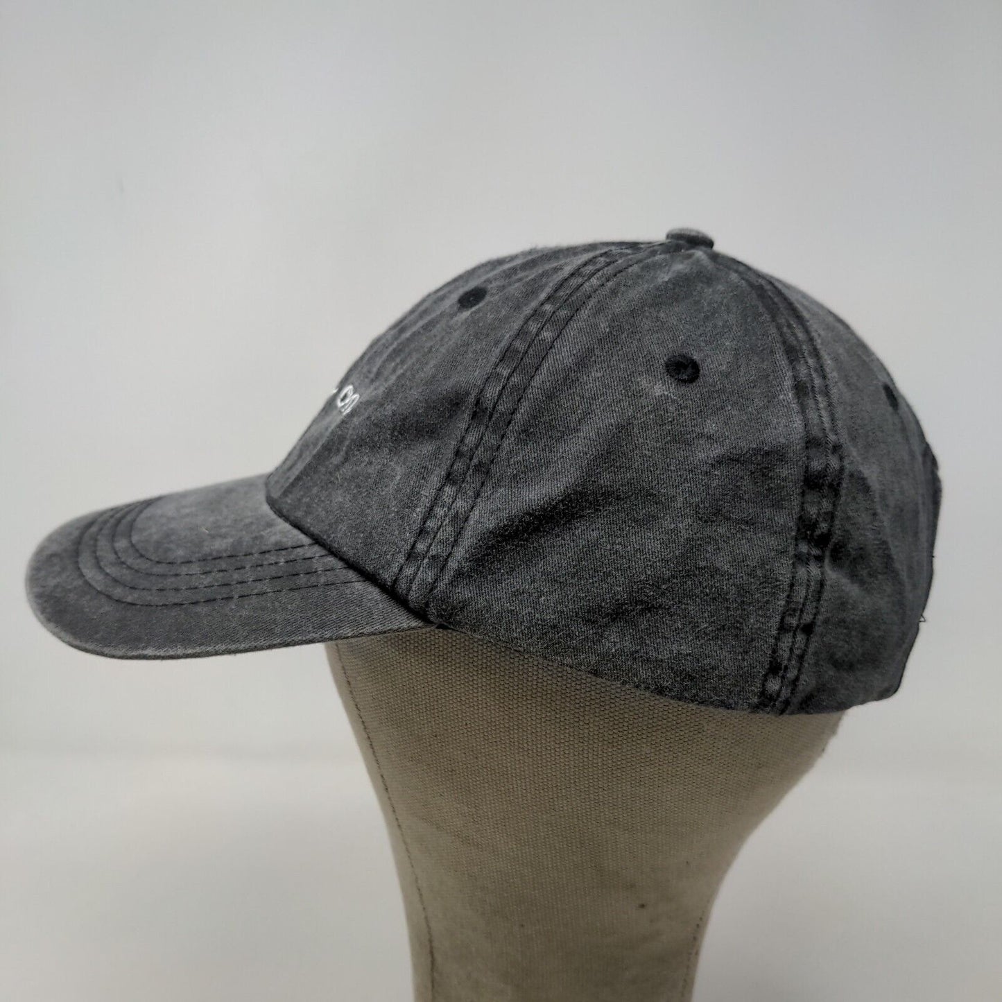 David & Young Women's Strapback Hat Gray Embroidered Dream On Logo Cotton