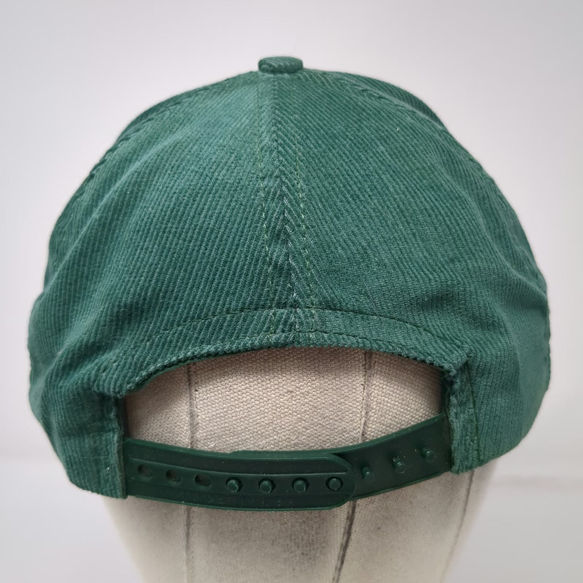 Ben & Jerry's Snapback Hat Green One Size Corduroy Made in USA Vermonts Finest