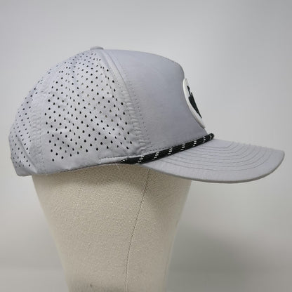 Oyster Brands Trucker Hat Gray One Size Snapback Rope Perf Golf Patch Breathable