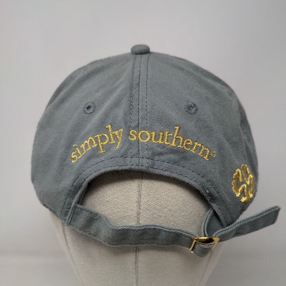 Live Life Simply Pig Slideback Hat Gray OSFM Embroidered Simply Southern