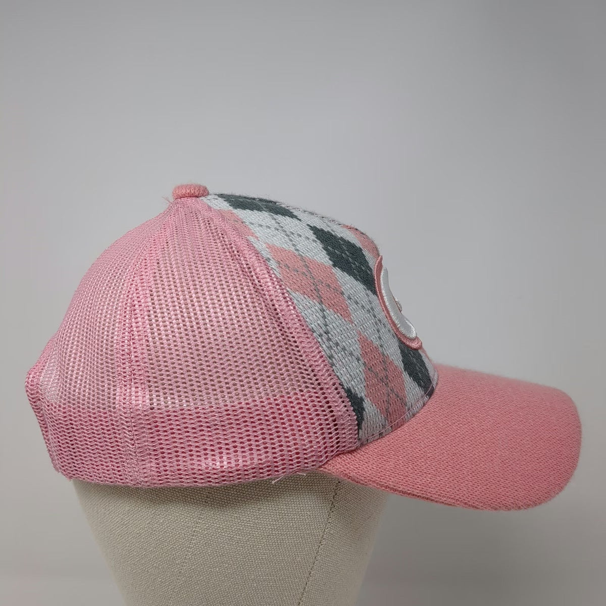 Reebok NFL Green Bay Packers Pink Trucker Hat One Size Argyle Mesh Snapback Cap